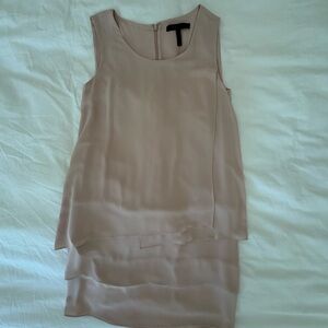 BCBGMaxAzria Soft Tan Layered Mini Dress